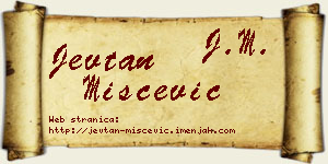 Jevtan Miščević vizit kartica